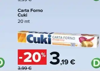 Carrefour Market Carta forno cuki offerta