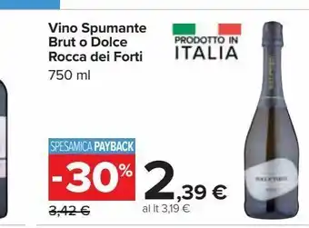 Carrefour Market Vino spumante rocca dei forti 750 ml offerta