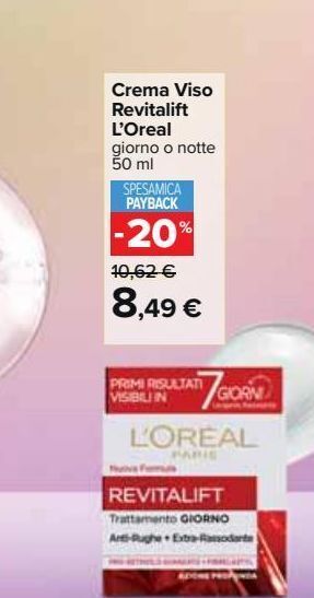 Carrefour Market Crema viso revitalift l'oreal offerta