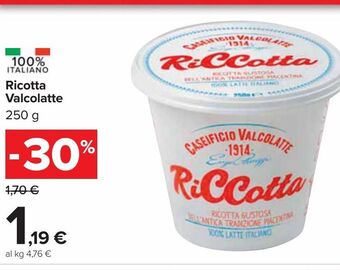 Carrefour Market Ricotta valcolatte 250 g offerta
