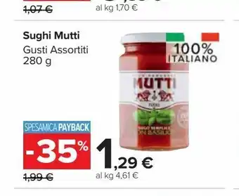 Carrefour Market Sughi mutti gusti assortiti 280 g offerta
