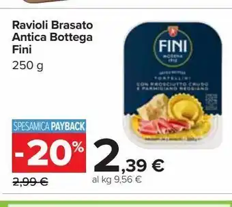 Carrefour Market Ravioli brasato antica bottega fini offerta