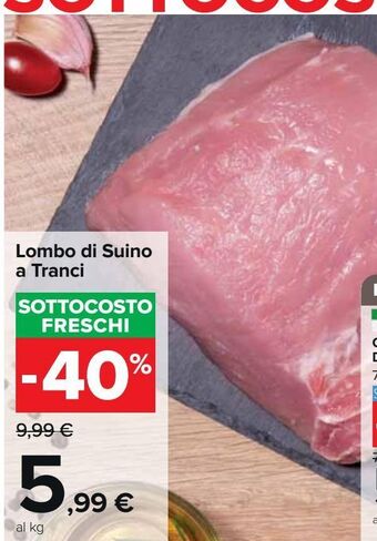 Lombo di suino a tranci