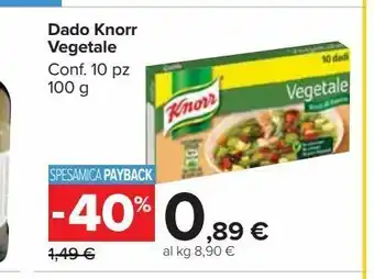 Carrefour Market Dadi knorr vegetale conf 10 pz 100 g offerta
