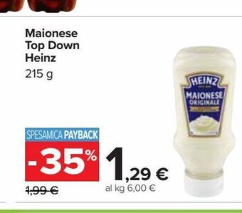 Carrefour Market Maionese top down heinz 215 g offerta