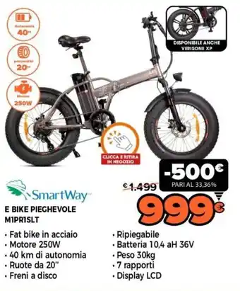 Expert SmartWay E Bike Pieghevole M1PR1SLT offerta