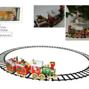 Trenino natalizio con luci e suoni babbo