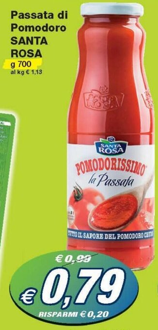 Prix Quality Santa Rosa Passata di Pomodoro 700 g offerta