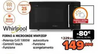 Expert Whirlpool Forno a Microonde MWP253P offerta