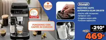 Expert DeLonghi Macchina Caffe Automatica ECAM 290.81TB offerta