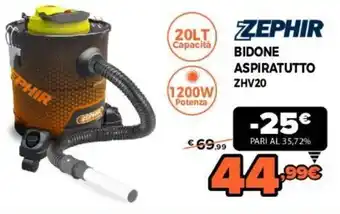 Zephir Bidone Aspiratutto ZHV20