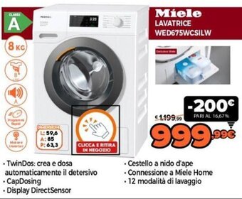 Expert Miele Lavatrice WED675WCSILW offerta