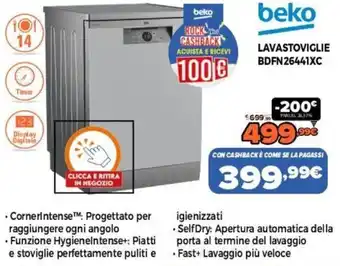 Expert beko Lavastoviglie BDFN26441XC offerta