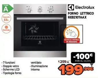 Expert Electrolux Forno Lettrico REB2107AAX offerta