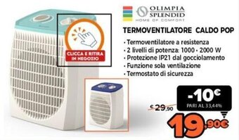 Expert Olimpia Splendid Termoventilatore Caldo Pop offerta