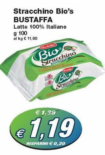 Prix Quality Bustaffa Stracchino Bio's 100 g offerta