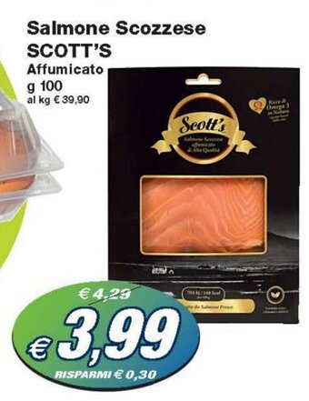 Prix Quality Scott's Salmone Scozzese Affumicato 100 g offerta