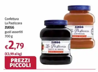 Futura Supermercati Zuegg Confettura La Pasticcera gusti assortiti 700 g offerta