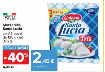 Carrefour Iper Mozzarella santa lucia offerta