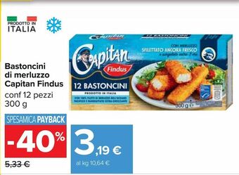Carrefour Iper Bastoncini di merluzzo capitan findus offerta