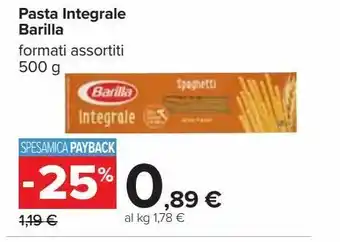 Carrefour Iper Pasta integrale barilla offerta