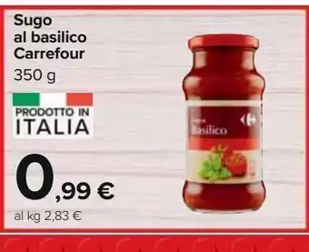 Carrefour Iper Sugo al basilico carrefour offerta