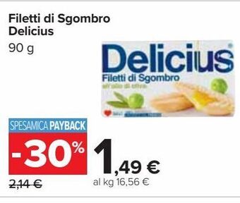 Carrefour Iper Filetti di sgombro delicius offerta