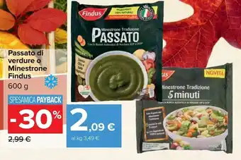 Passato di verdure o minestrone findus