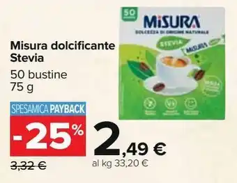 Carrefour Iper Misura dolcificante stevia offerta