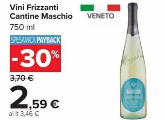 Carrefour Iper Vini frizzanti cantine maschio offerta