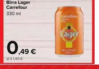 Carrefour Iper Birra lager carrefour offerta