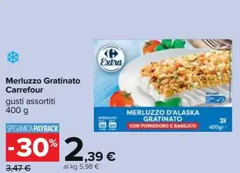 Merluzzo gratinato carrefour