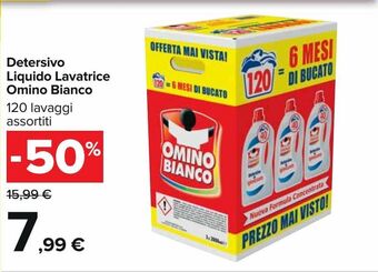 Carrefour Iper Detersivo liquido lavatrice omino bianco offerta