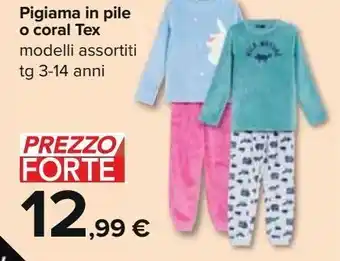 Carrefour Iper Pigiama in pile o coral tex offerta