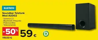 Carrefour Iper Soundbar telefunk mod aud02 offerta