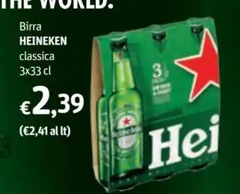 Futura Supermercati Birra Heineken classica 3 x 33 cl offerta