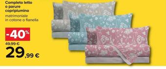Carrefour Iper Completo letto o parure copripiumino offerta