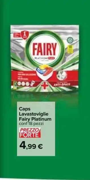 Carrefour Iper Caps lavastoviglie fairy platinum offerta