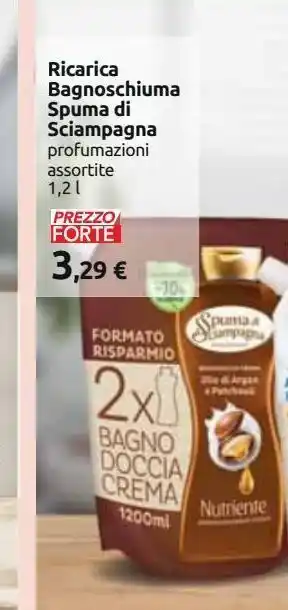 Ricarica bagnoschiuma spuma di sciampagna