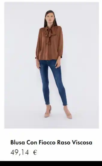 Blusa con fiocco viscosa