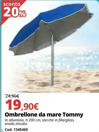 Brico Io Ombrellone Da Mare Tommy offerta