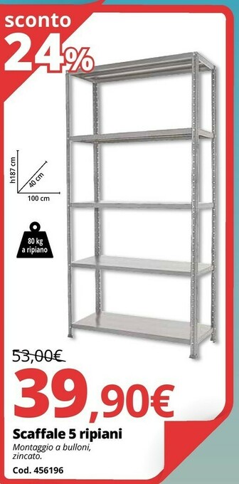 Brico Io Scaffale 5 Ripiani offerta