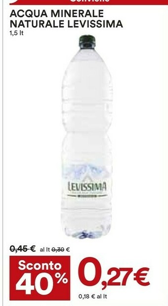 Coop Levissima Acqua offerta