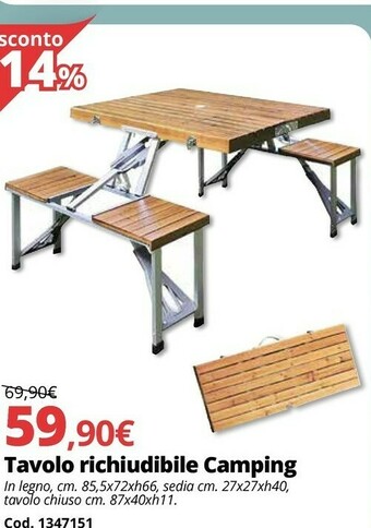Brico Io Tavolo Richiudibile Camping offerta