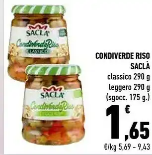 Conad City Saclà CondiverdeRiso Per Insalate Di Riso 290 G(ml) offerta