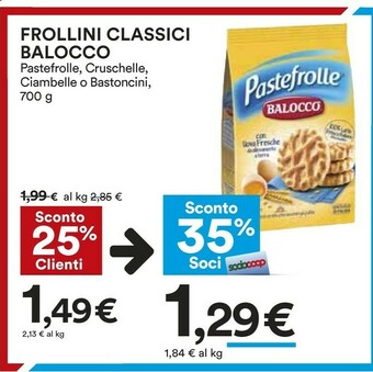 Coop Balocco Biscotti offerta