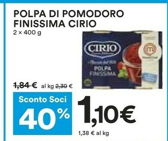 Coop Cirio Pomodori pelati offerta