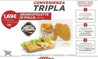 Coop Coop - Grancotolette Di Pollo Con Filetti Di Pollo 260 G(ml) offerta