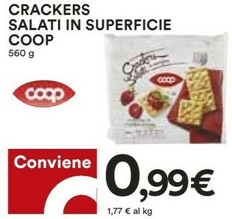 Coop Coop - Crackers Salati In Superficie 560 G(ml) offerta