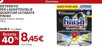 Coop Finish Detersivo Lavastoviglie Quantum Ultimate offerta